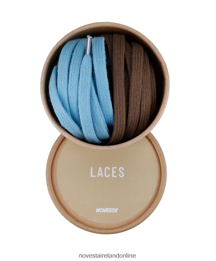 Novesta Cotton Shoelaces 40 Brwn/09 Sky Bl RF0PJF310 Accessories