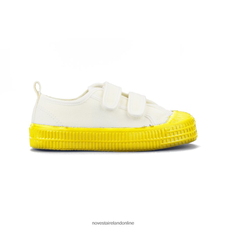 Novesta S.M.Kid Velcro 10 Wht/823 Yelw RF0PJF283 Vegan Shoes