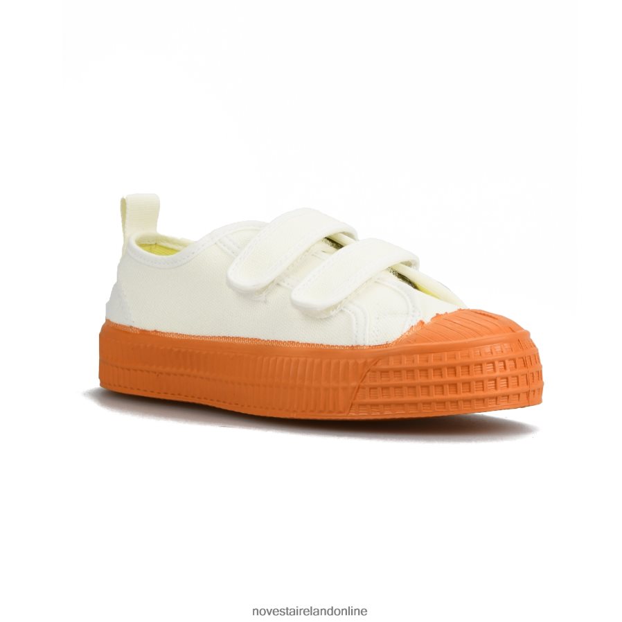 Novesta S.M.Kid Velcro 10 Wht/840 Oran RF0PJF282 Vegan Shoes