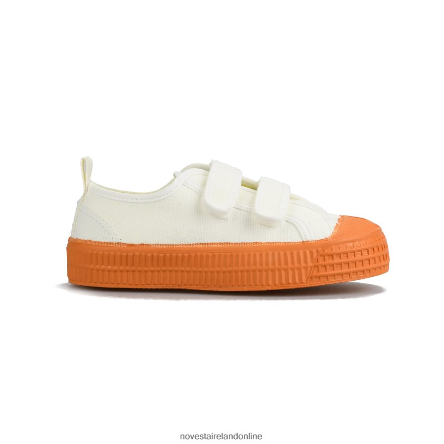 Novesta S.M.Kid Velcro 10 Wht/840 Oran RF0PJF282 Vegan Shoes
